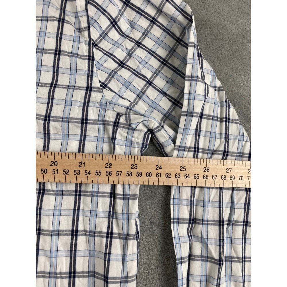 Croft & Barrow Men's L Stretch Button Up Plaid Dress Shirt Long Sleeve - Picture 7 of 12